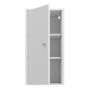 Ipsarion Hanging Cupboard with 1 Door & Silver Handle in White