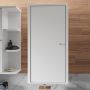 Ipsarion Hanging Cupboard with 1 Door & Silver Handle in White
