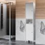 Ipsarion High Cupboard with 2 Doors & Silver Handles in White