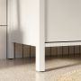 Ipsarion High Cupboard with 2 Doors & Silver Handles in White