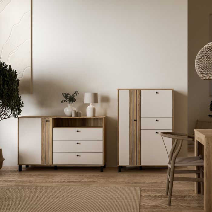 Cumbria Chest 5 Drawers Dark Grey