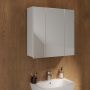 Lokko Hanging Cupboard with 3 Mirror Doors in White