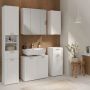 Lokko Hanging Cupboard with 3 Mirror Doors in White