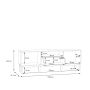 Wensley TV Unit with 2 Doors, 1 Drawer and LED Lighting in Light Grey & Oak Finish