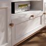 Wensley TV Unit with 2 Doors, 1 Drawer and LED Lighting in Light Grey & Oak Finish