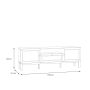 Wensley TV Unit with 2 Doors, 1 Drawer and LED Lighting in Light Grey & Oak Finish