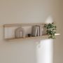 Pontypool Wall Shelf in White and Riva Oak