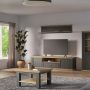 Pontypool Wall Shelf in Grey and Mauvella Oak