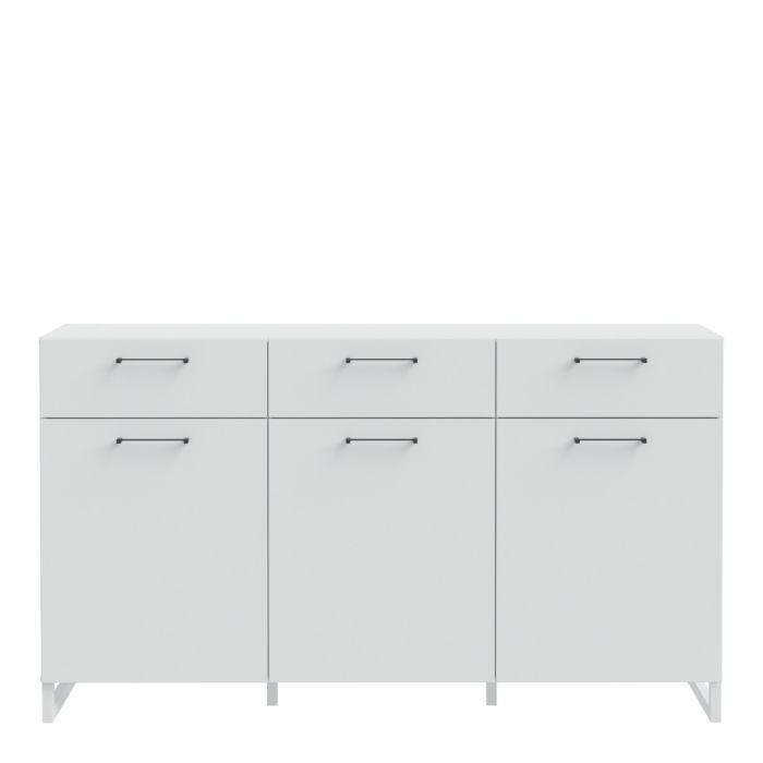 Sali 3 Door 3 Drawer Chest in Light Grey