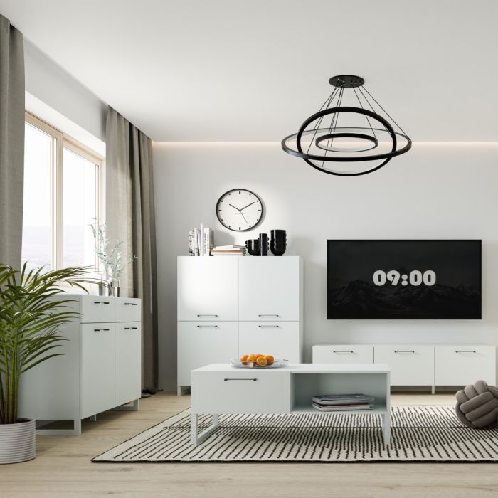 Sali 4 Door Highboard in Light Grey