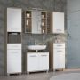 Veris Bathroom Cupboard with 1 Door & 1 Drawer in Sonoma Oak and White Gloss