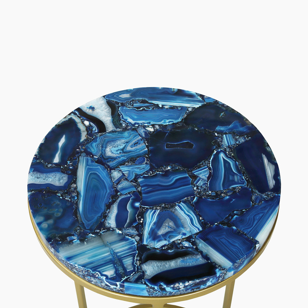 Greta Blue Agate Accent Piece