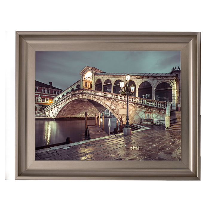 CY077 Rialto Bridge at night, Venice, Italy I