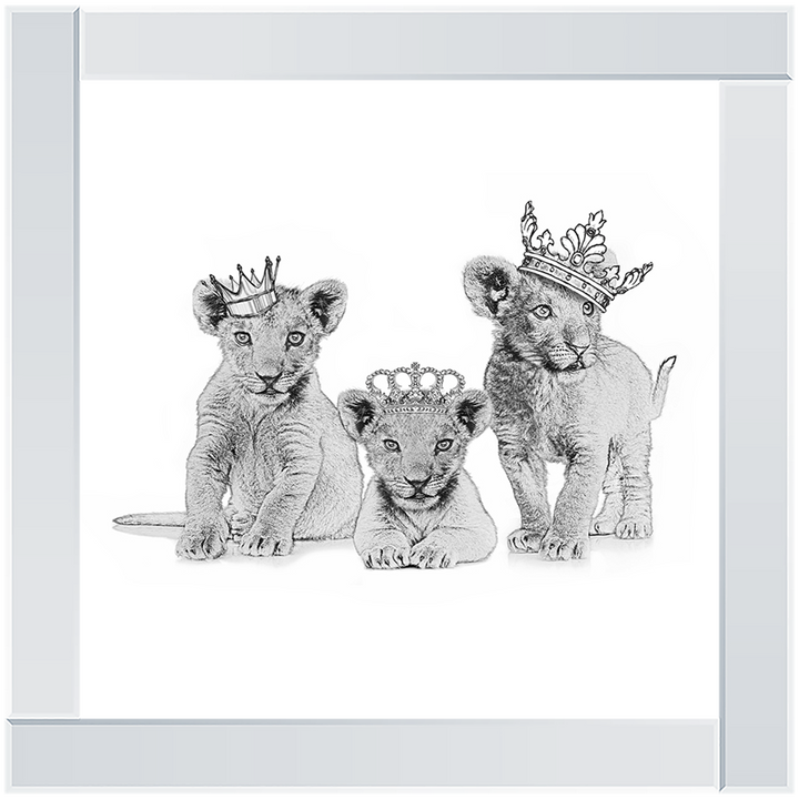 Three crowned cubs