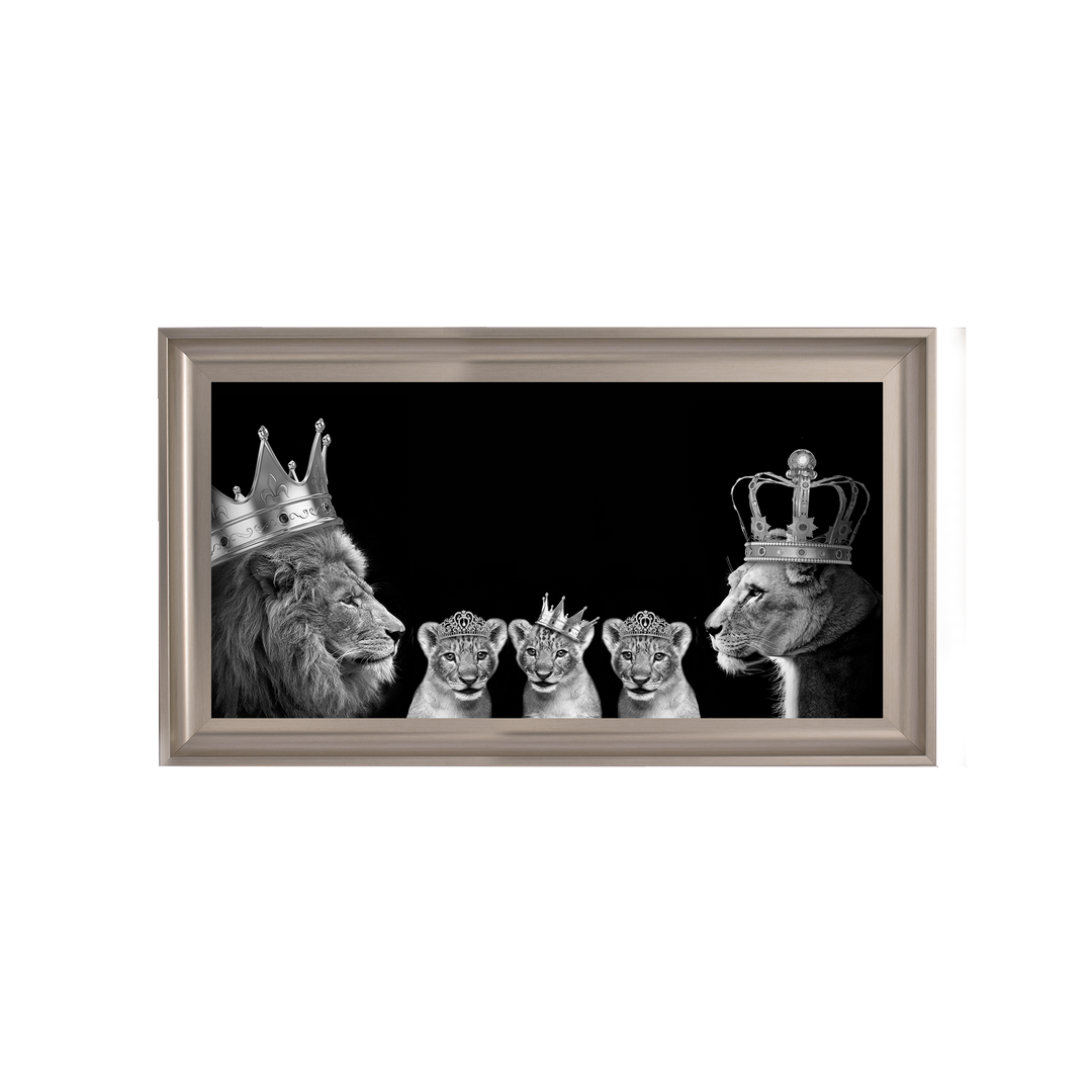 Lion family of 5 (Silver Crowns) I