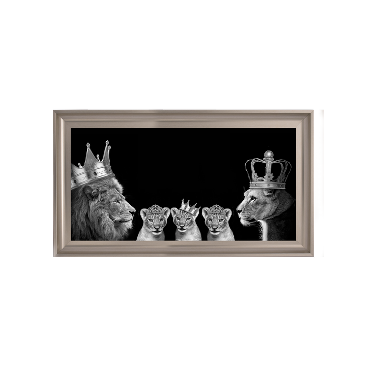 Lion family of 5 (Silver Crowns) I
