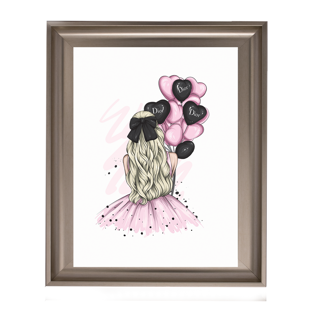 Girl with balloons