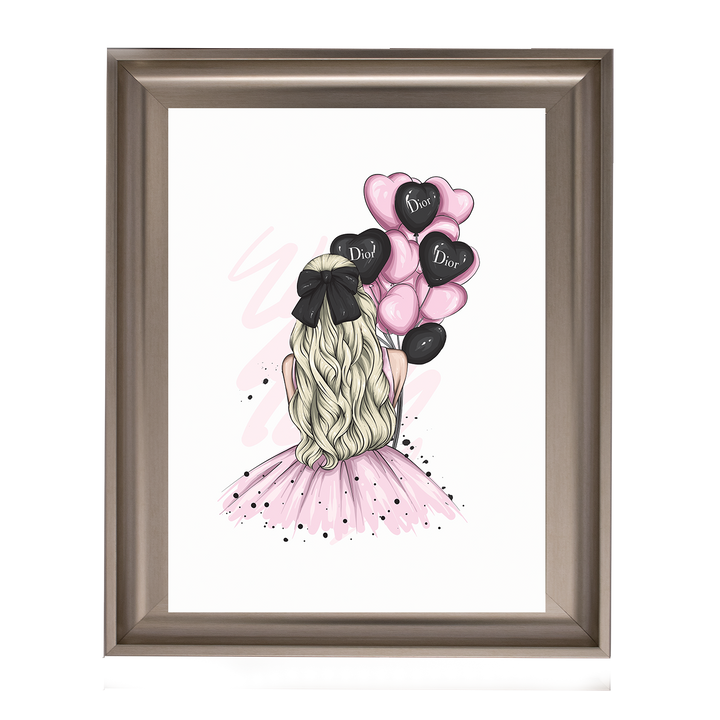 Girl with balloons