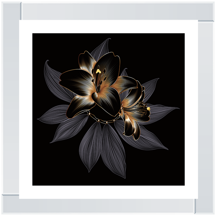 FL238 Black Beauty Flower with border