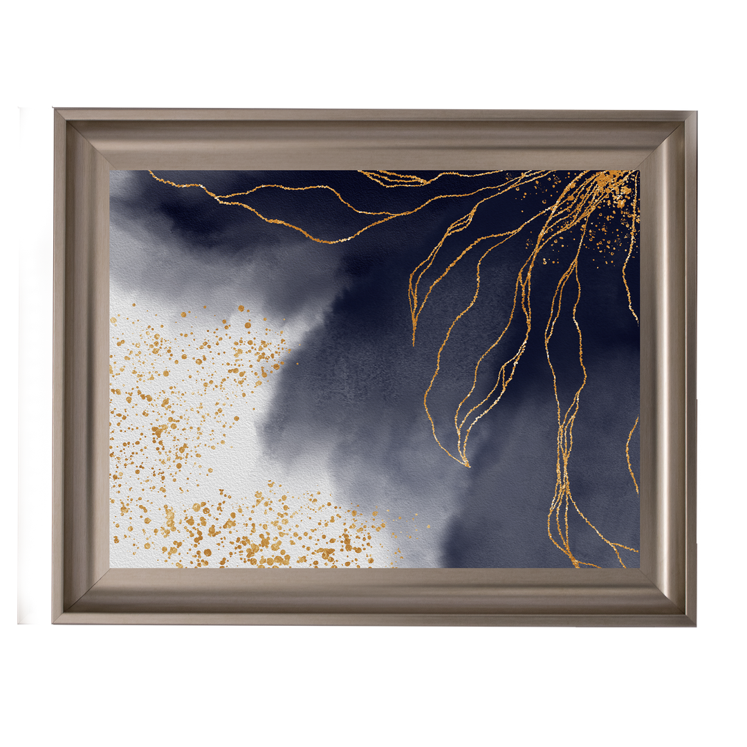 AB152 Abstract Black & Grey I