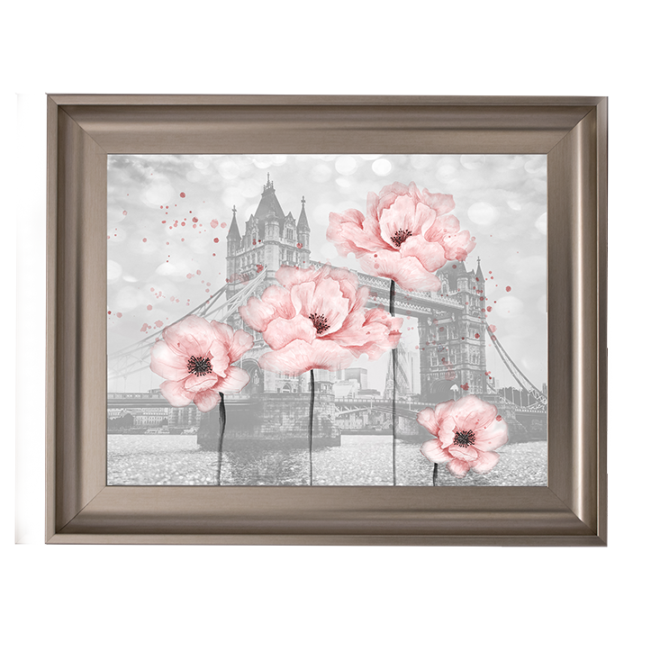 Floral print over Tower Bridge
