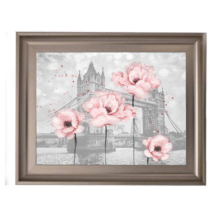 Floral print over Tower Bridge
