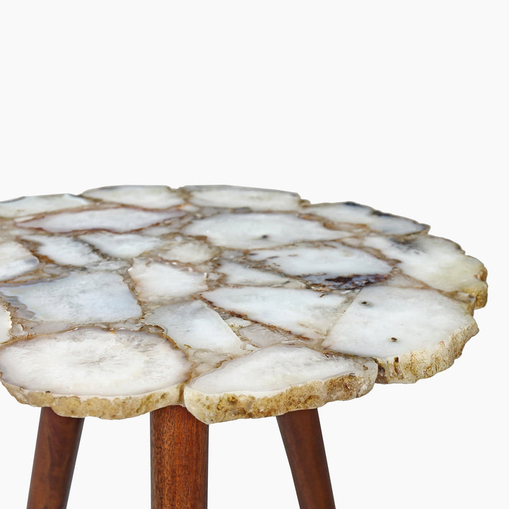 Myra Pearl Agate Accent Table