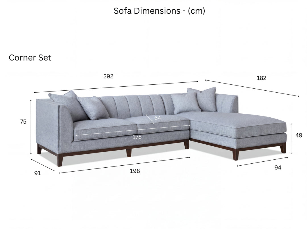 Aluxo Cooper Left Hand Corner Sofa – Dolphin Boucle Fabric