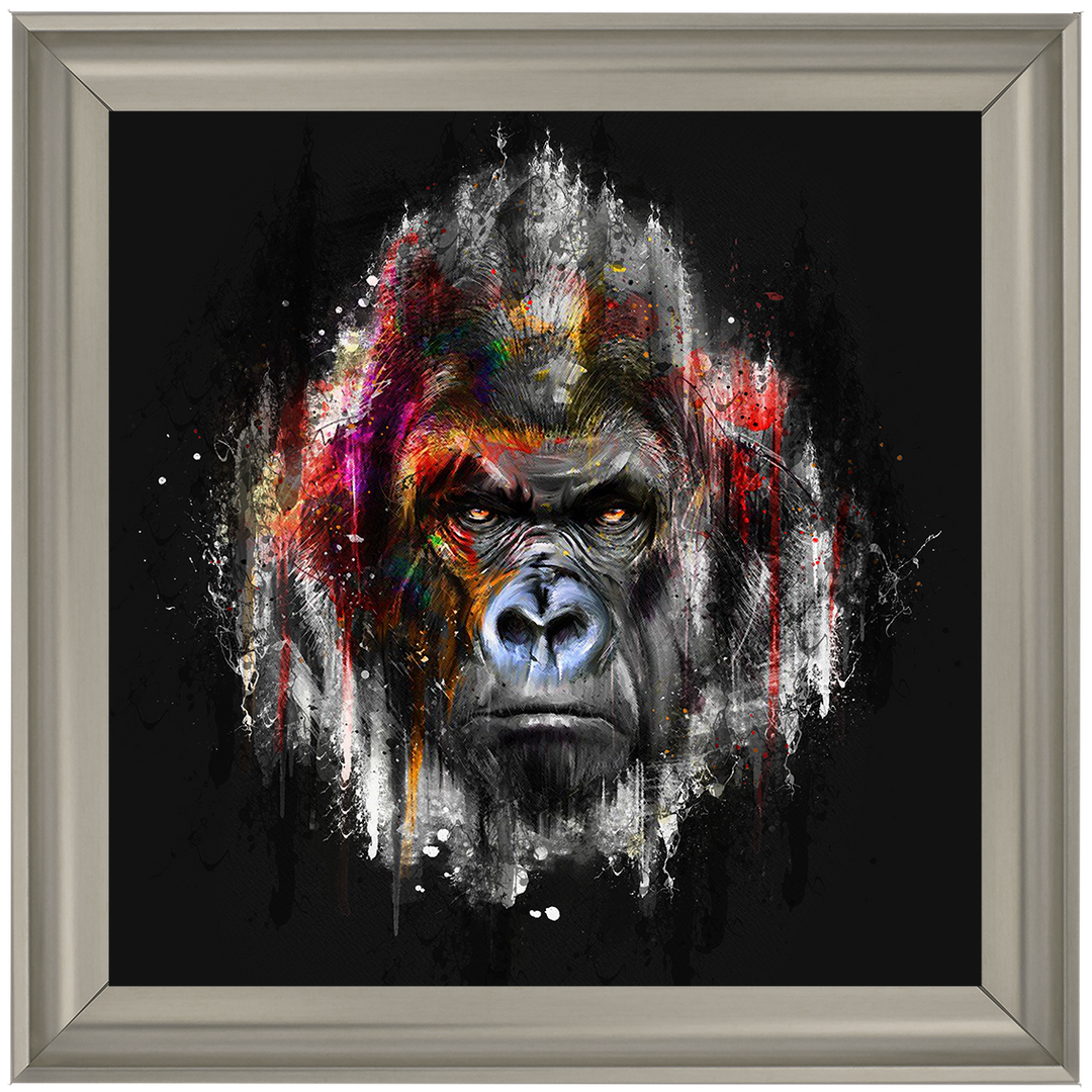 AN422 Black & Red Gorilla Watercolour