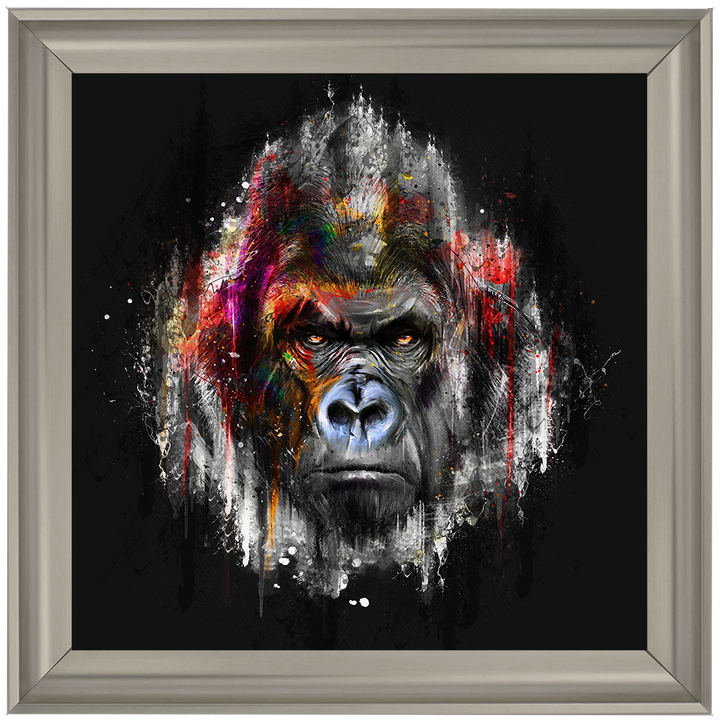 AN422 Black & Red Gorilla Watercolour