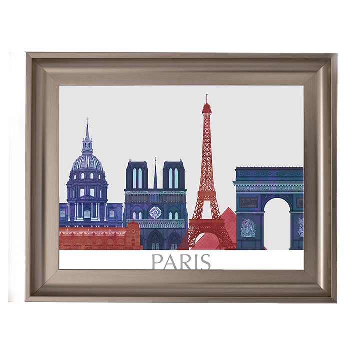 CY092 Paris Landmarks , Red Blue