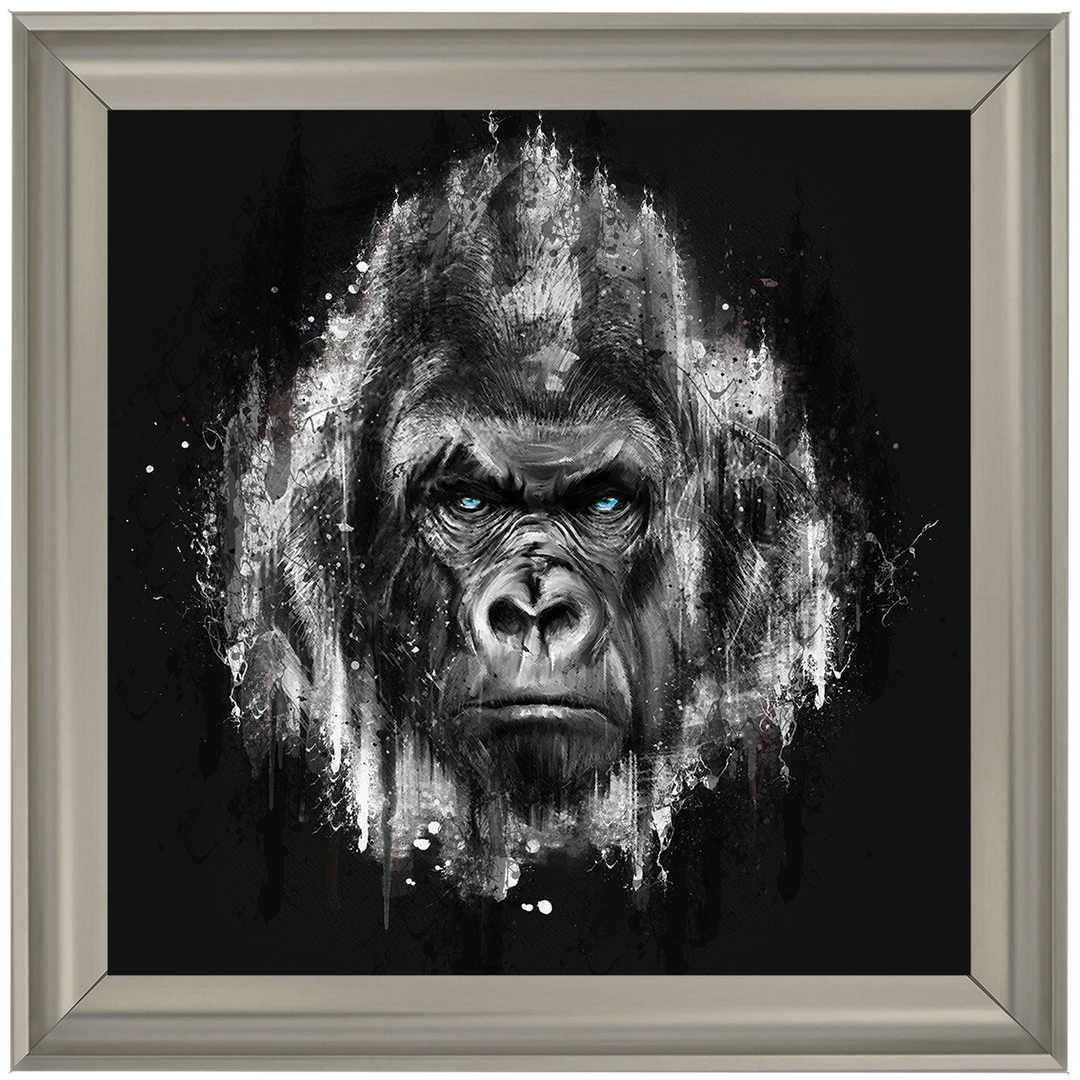 AN424 Black & White Gorilla Watercolour