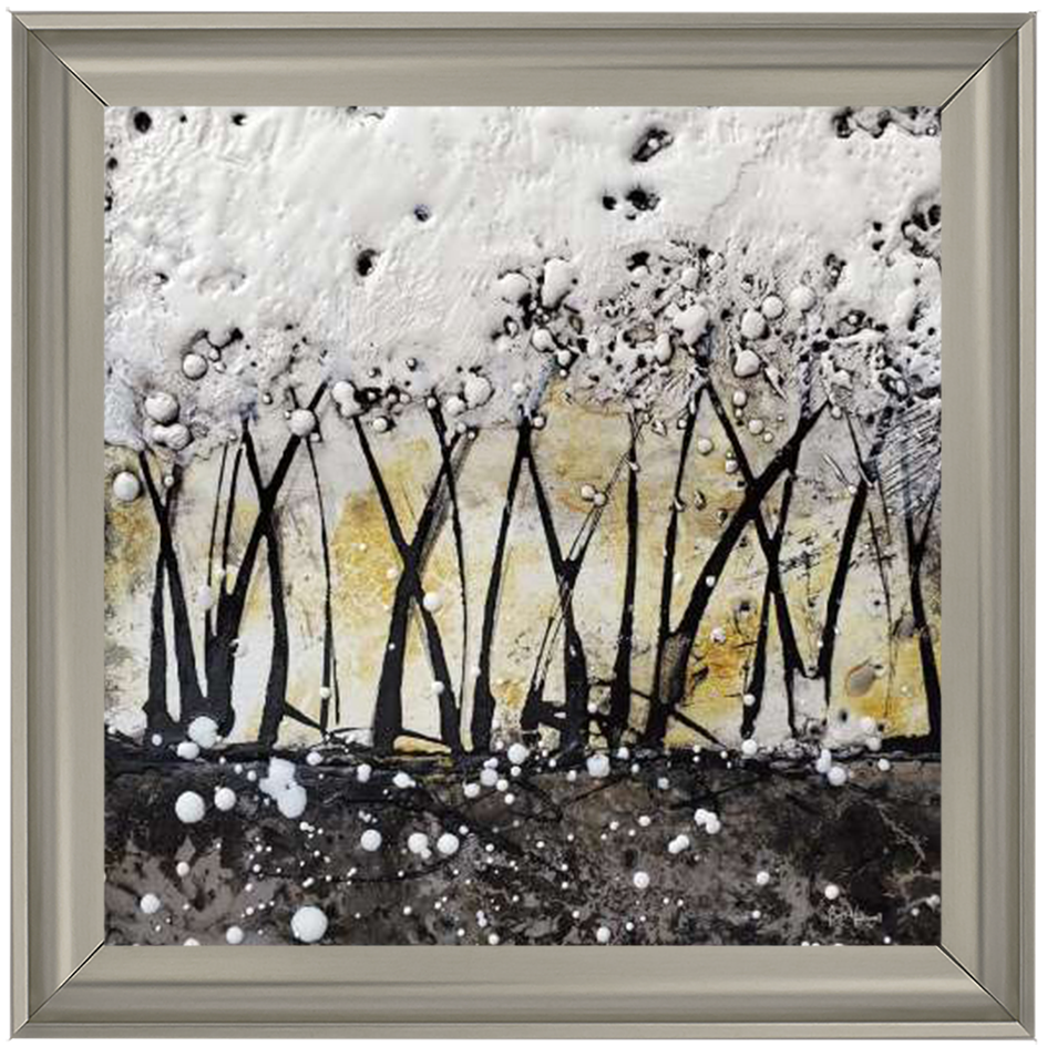 AB127 Abstract Trees Gold White