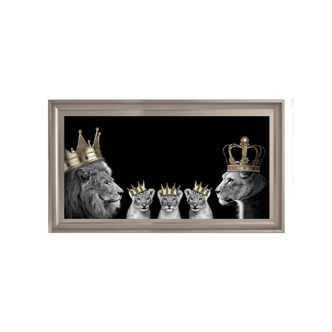 Lion family of 5 (Gold Crowns) II