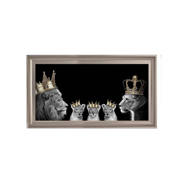 Lion family of 5 (Gold Crowns) II