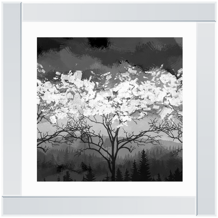LS199 Lone Black & White Tree