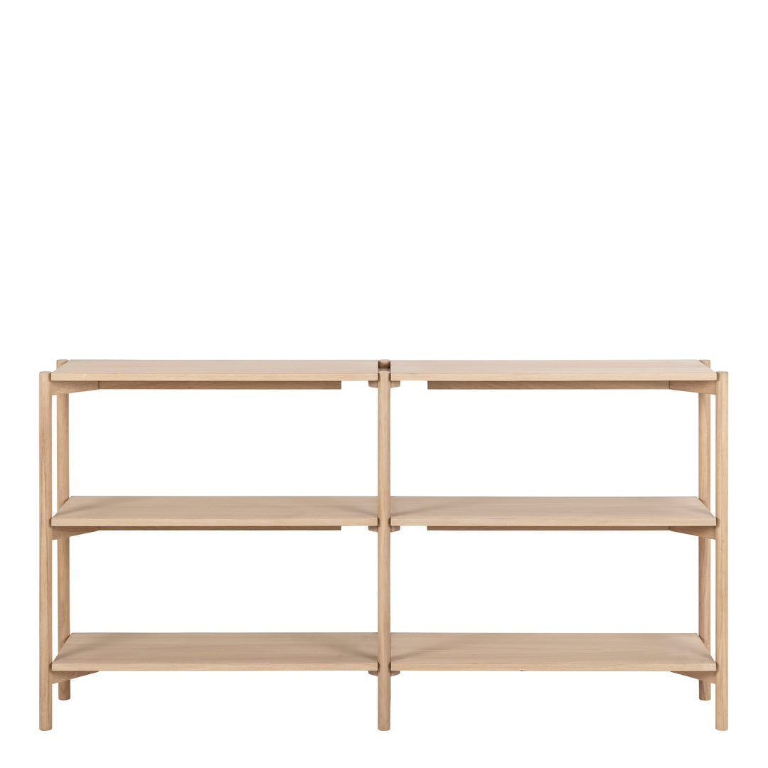 Braidwood Bookcase with 4 Shelves in White Oak Veneer