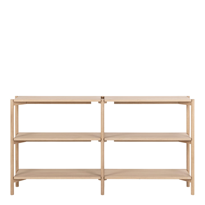 Braidwood Bookcase with 4 Shelves in White Oak Veneer