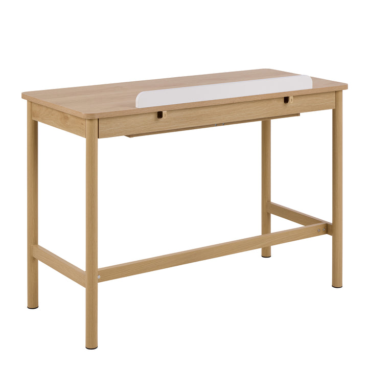 Alpena Office Desk in Oak & Beige