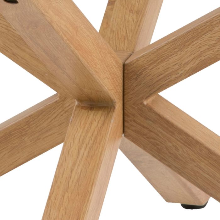 Heaven Circular Coffee Table with Smoked Glass Top and Oak Base