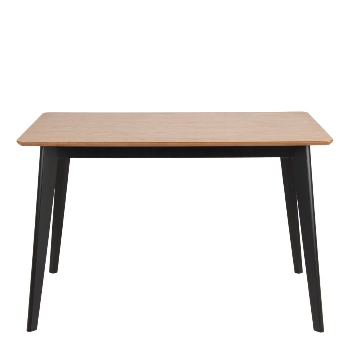 Roxby Dining Table in Oak & Black 120x76cm