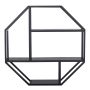 Seaford Octagonal Metal Wall Shelf in Matte Black