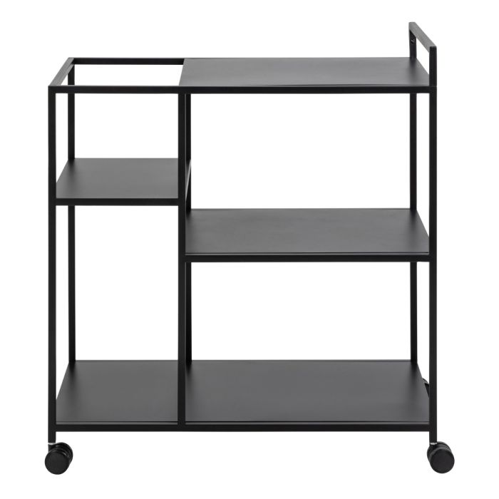 Newcastle Serving Trolley in Matt Black Finish