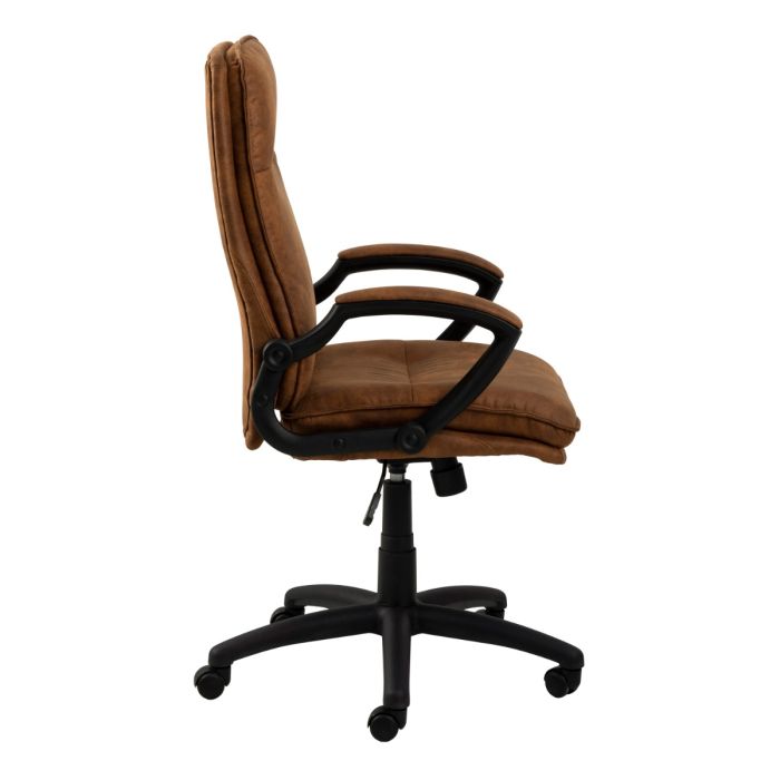 Brad Swivel Desk Chair with Armrest in Brown