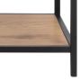 Seaford Bookcase with 5 Shelves in Black and Oak Finish
