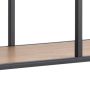 Seaford Bookcase with 5 Shelves in Black and Oak Finish