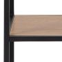 Seaford Bookcase with 5 Shelves in Black and Oak Finish