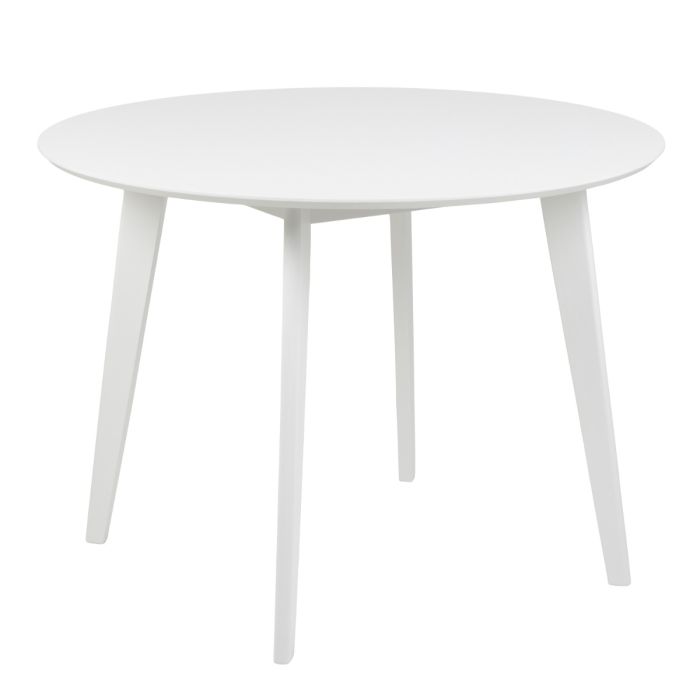 Roxby Round Dining Table in White 105x76cm