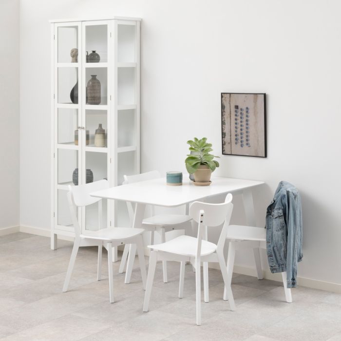 Roxby Square Dining Table in White 120x76cm