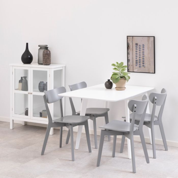 Roxby Square Dining Table in White 120x76cm
